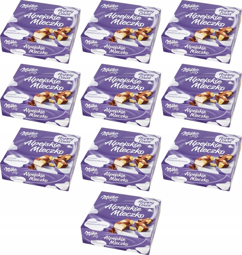 Alpejskie mleczko Milka Happy Cows Alpejskie 330 g x10
