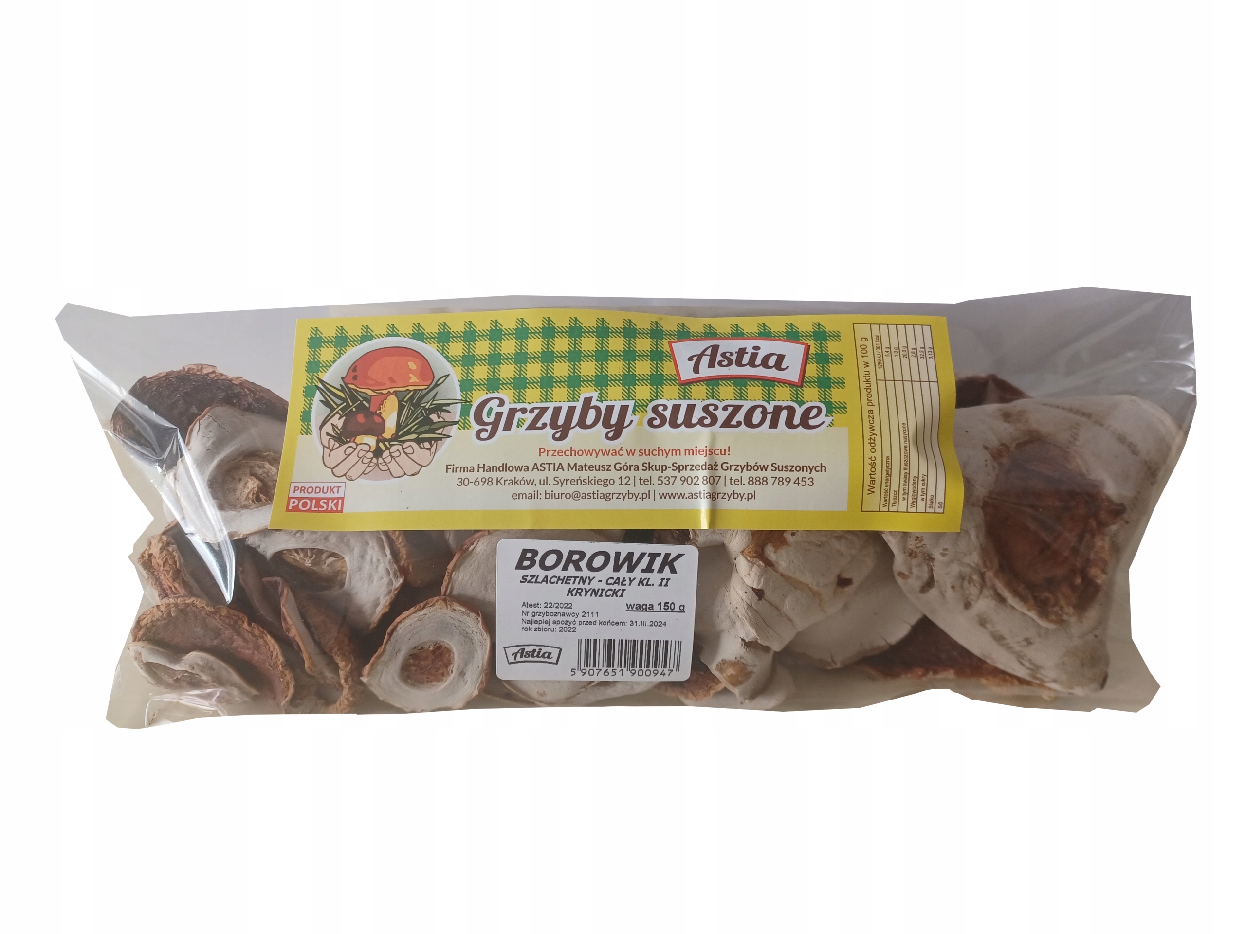 Borovice sušené klobouky 150 g bílé horské houby sušené polské 2025