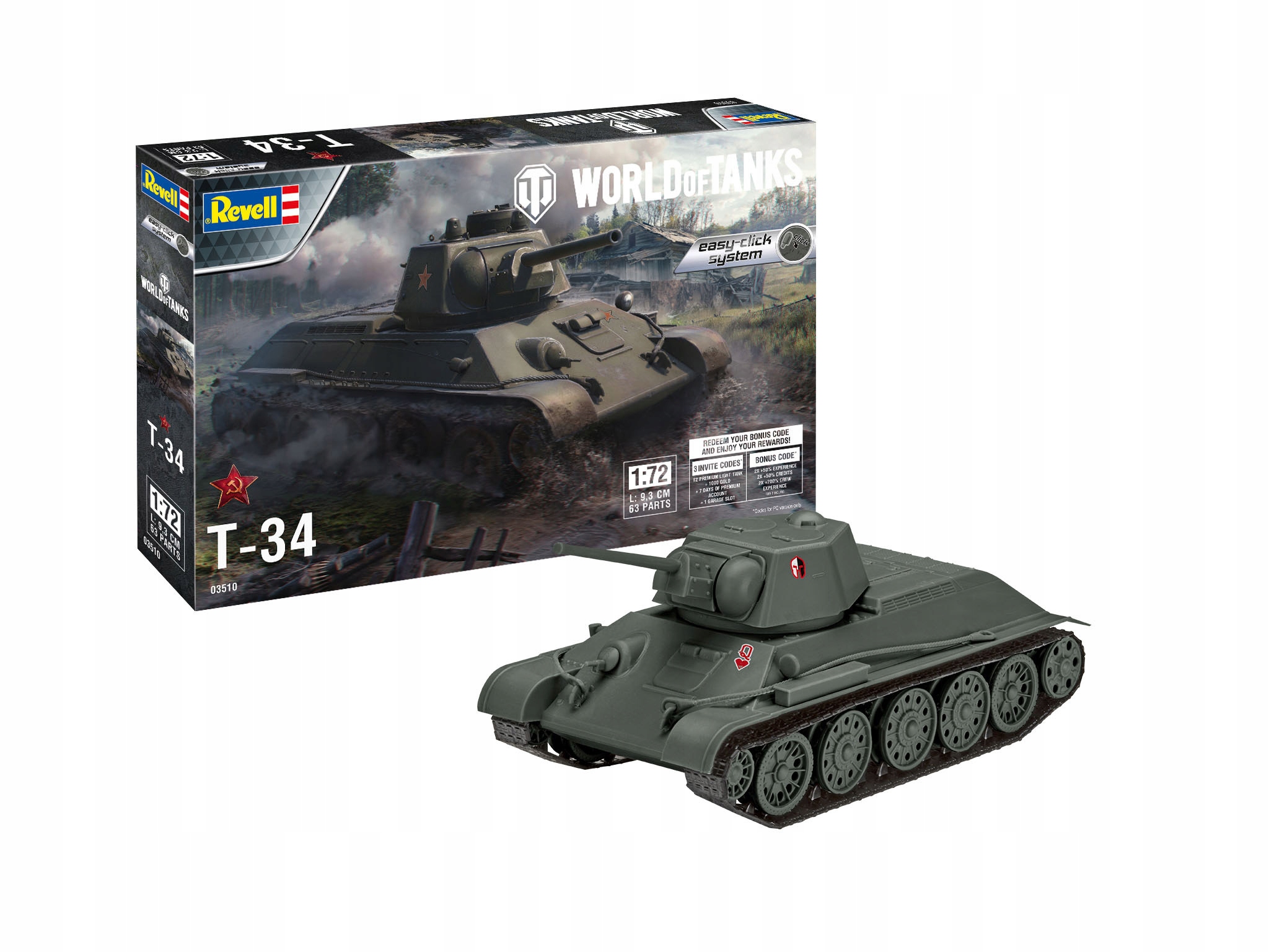 Revell 1:72 Wot Svět Tanků 03510 T-34