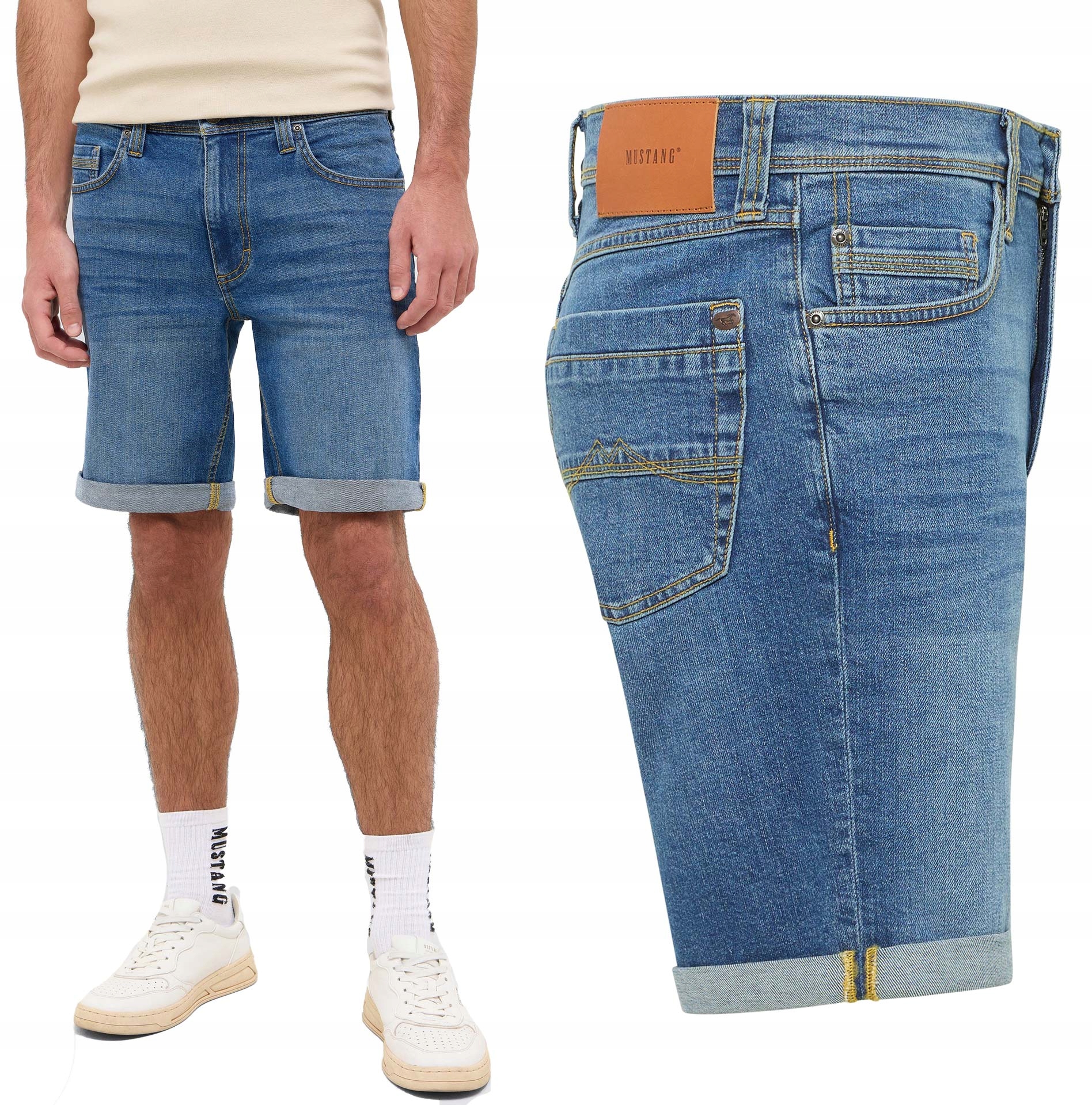 Mustang Washington Shorts Lake 602 kraťasy pánské džínové šortky W32