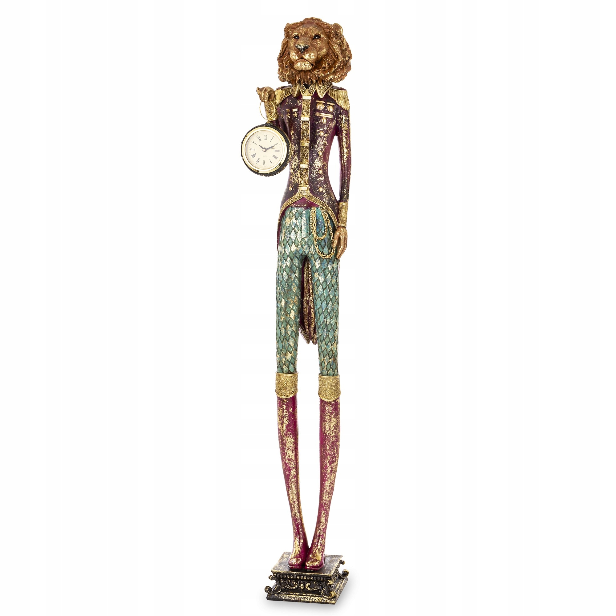 Figurka Pierrot Lev s hodinami Dekorácia Figurka Hodiny Darček