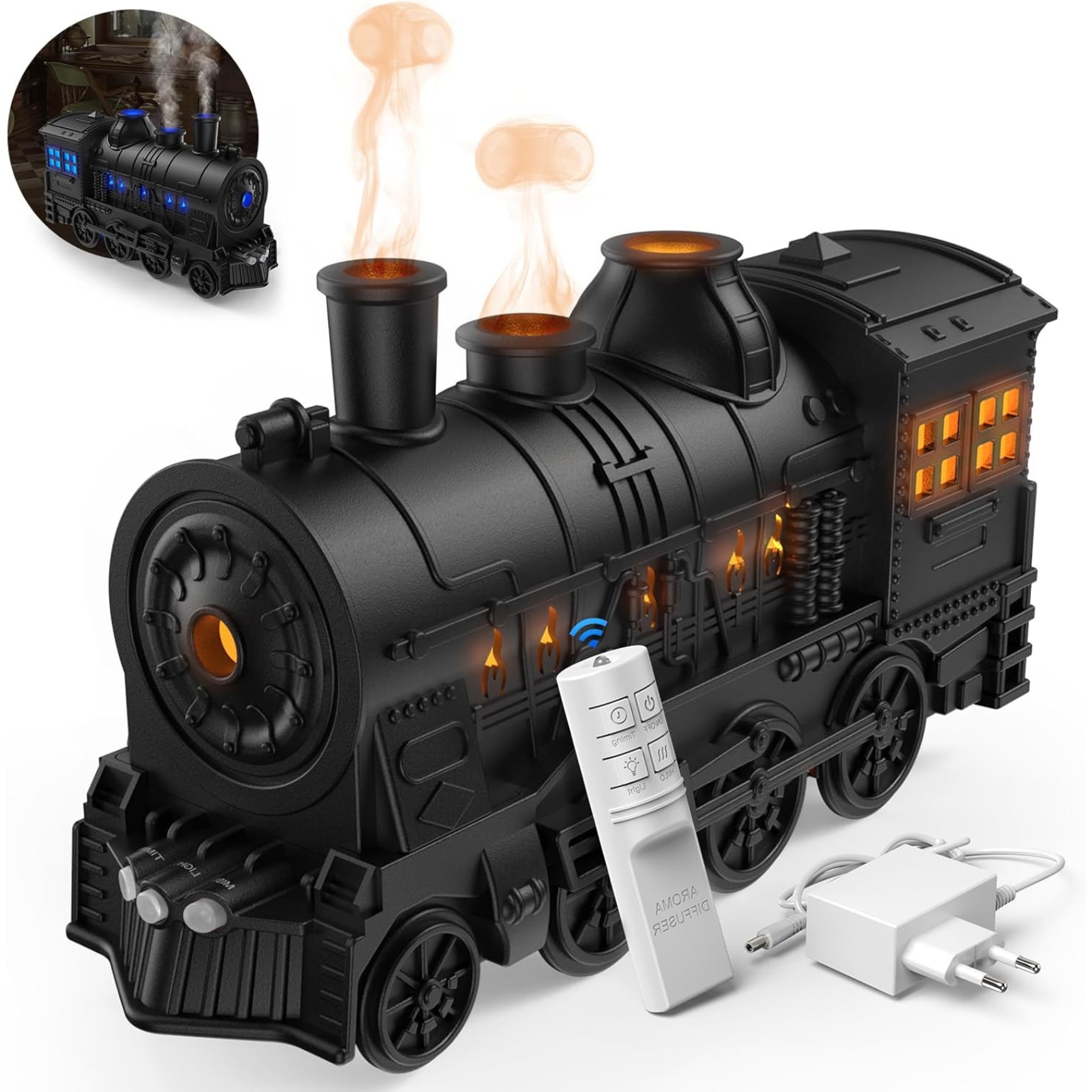 Dyfuzor Zapachowy Nawilżacz Powietrza do Pokoju Dziecka Lokomotywa Pociąg