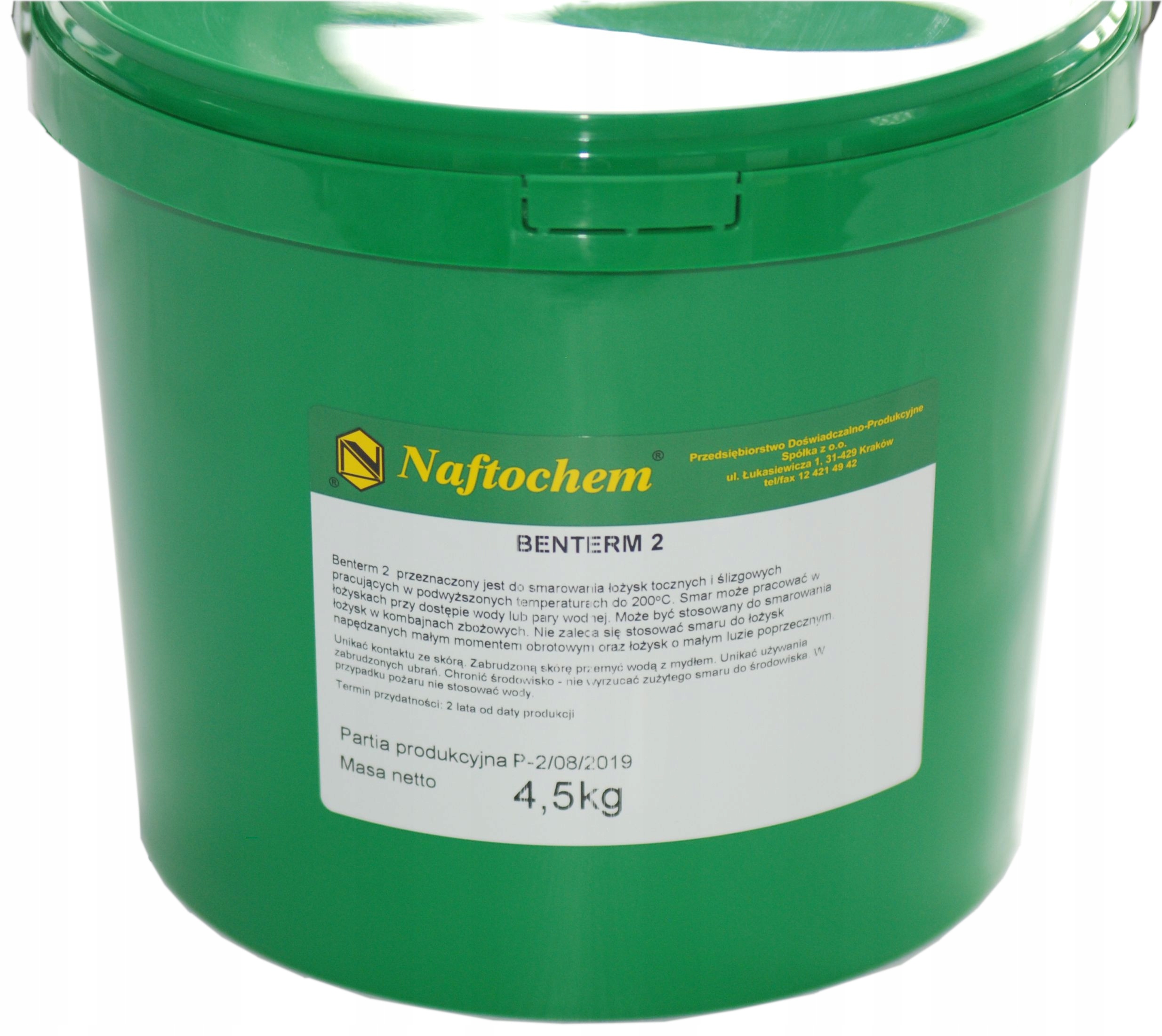 

Smar Wysokotemperaturowy BENTERM2 Żółty 4,5KG