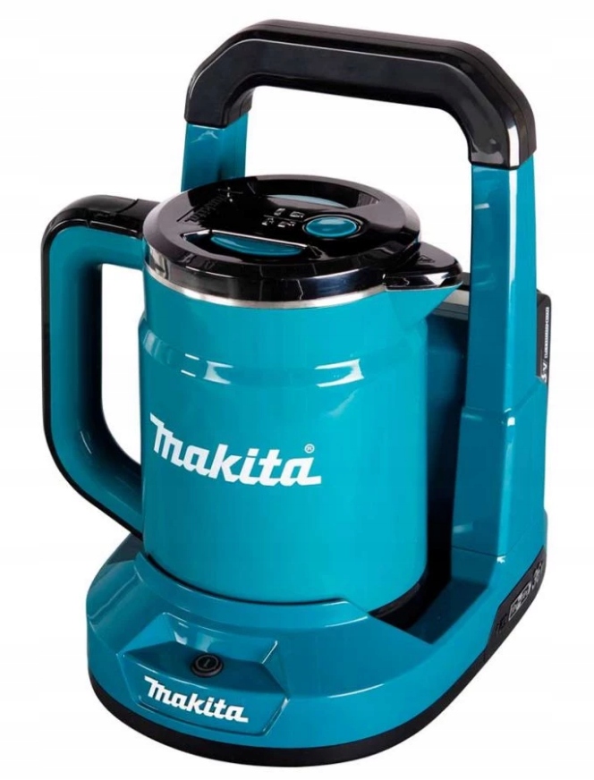 Акумуляторний чайник Makita DKT360Z 2x18V LXT Захисний замок кришки ручки залишаються холодними захист від перегріву захист від включення порожнього пристрою