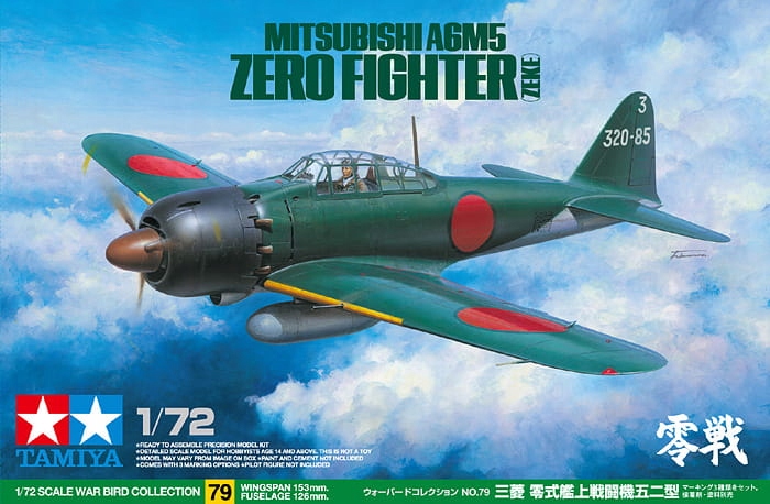 Mitsubishi A6M5 Zero Fighter (Zeke) 1:72 Tamiya 60779