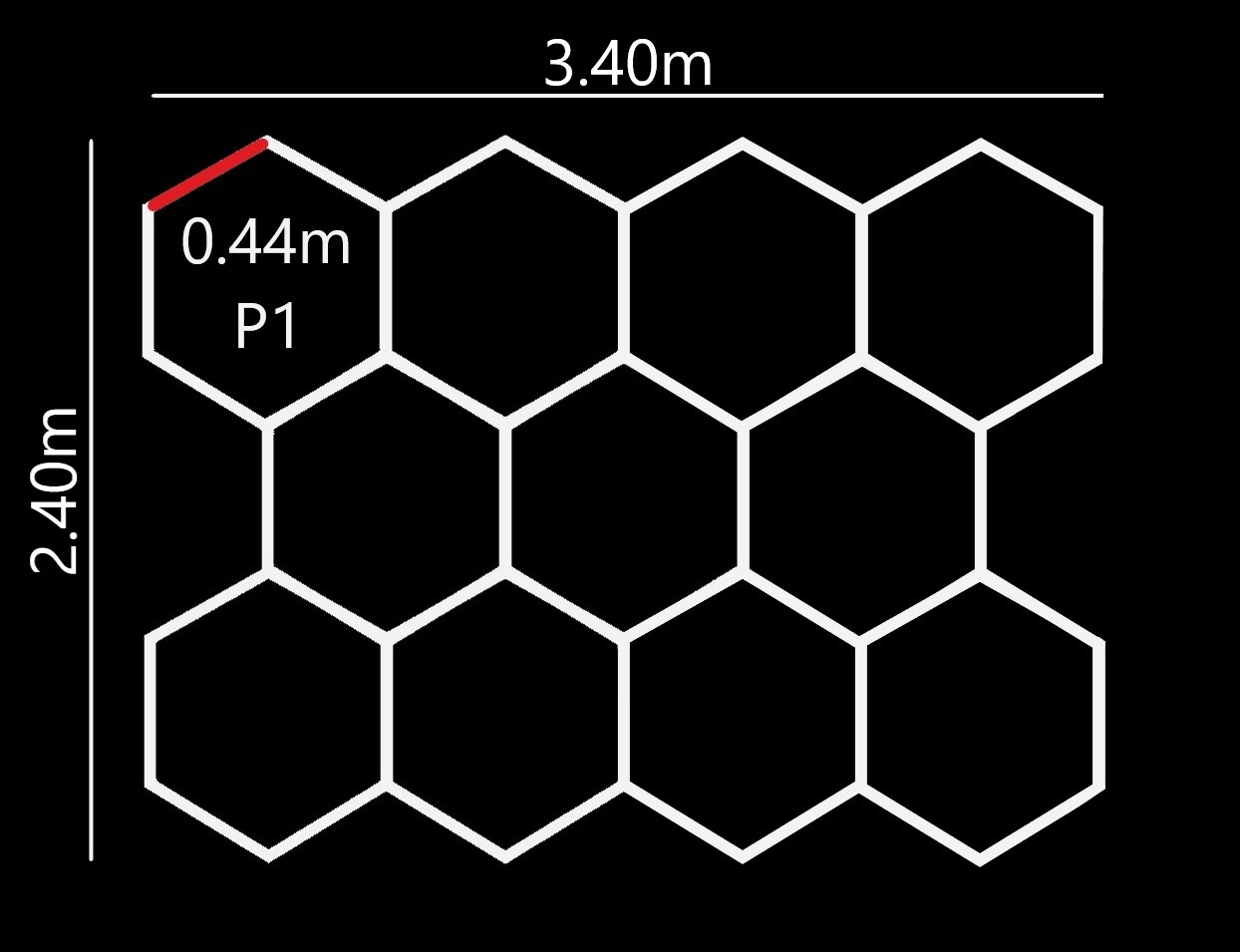 Lampa ALU LED HEXAGON P1 11HEX 237x340 Plaster Miodu Warsztat Garaż Salon Kod producenta WFHEX11