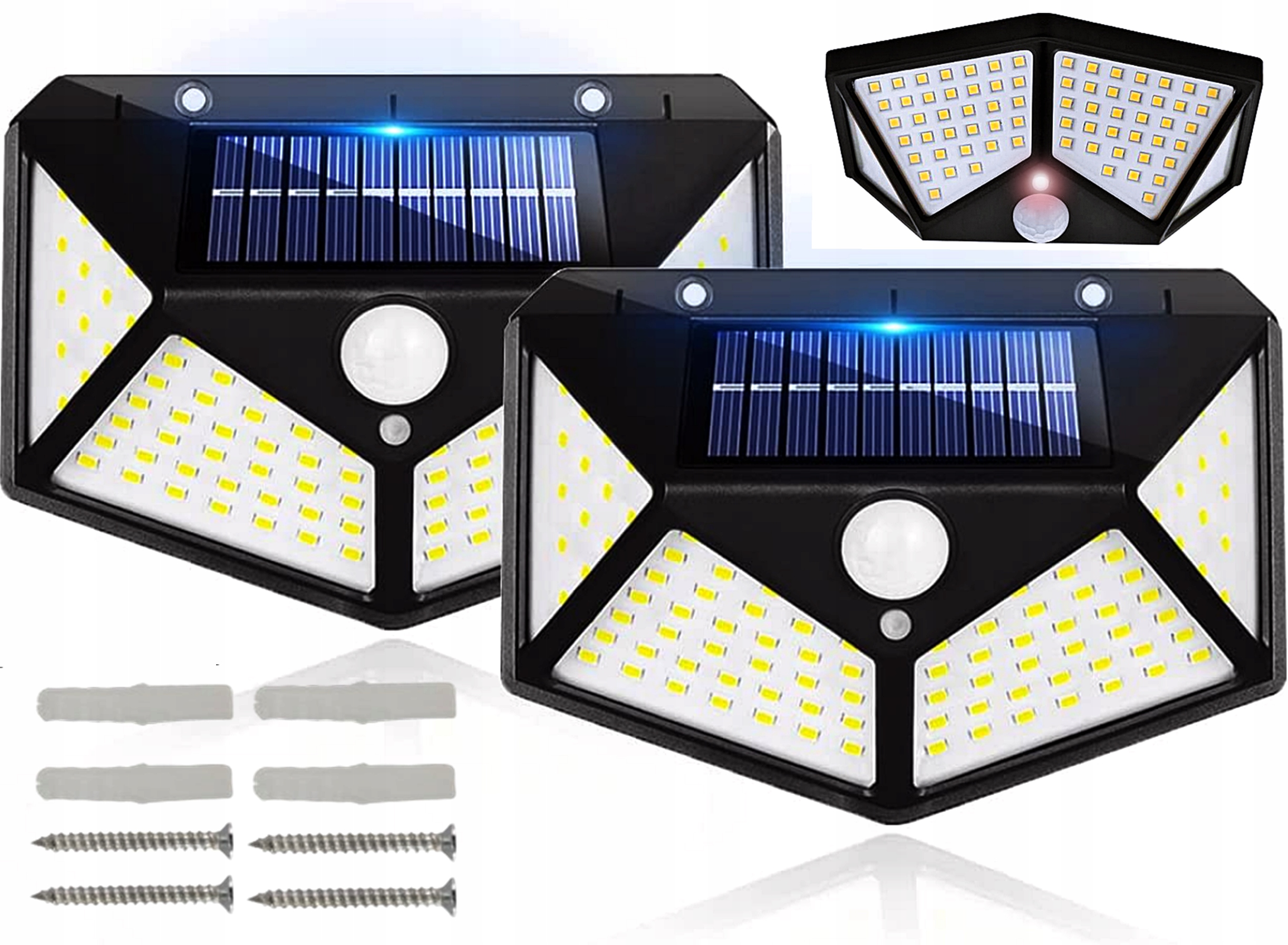 

Lampa Solarna 100 Led Z Czujnikiem Ruchu Lampy 2x