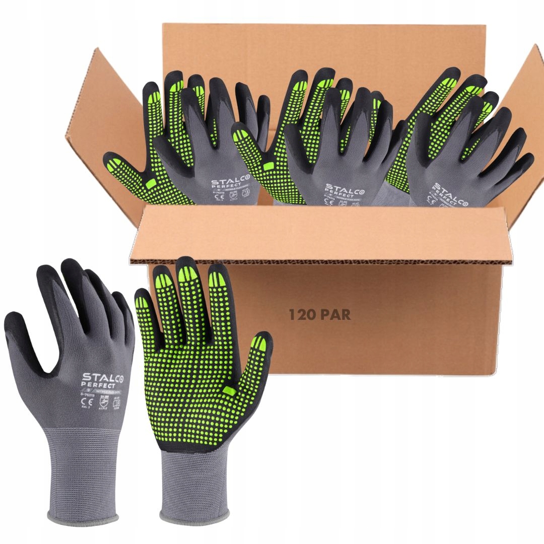 Multipack Nylonové protiskluzové rukavice Bozp S093276322 Vel 11 XXL 120 párů