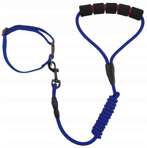 

Komfortowa smycz + obroża dla małego psa 18-32cm