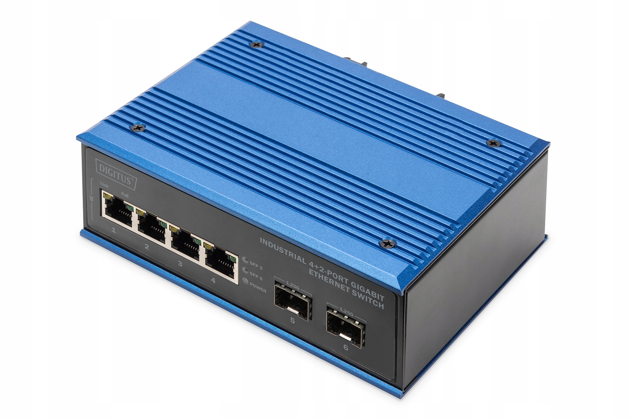 Prepínač Ethernet switch 6 portov IP40 12-48V