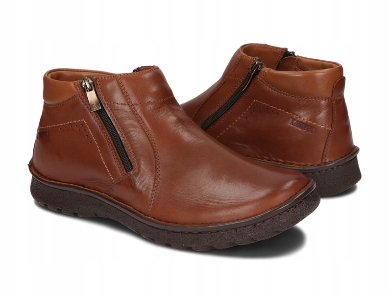 BUTY ZIMOWE MĘSKIE OCIEPLANE 130 JASNY BRĄZ 43 Marka Kampol