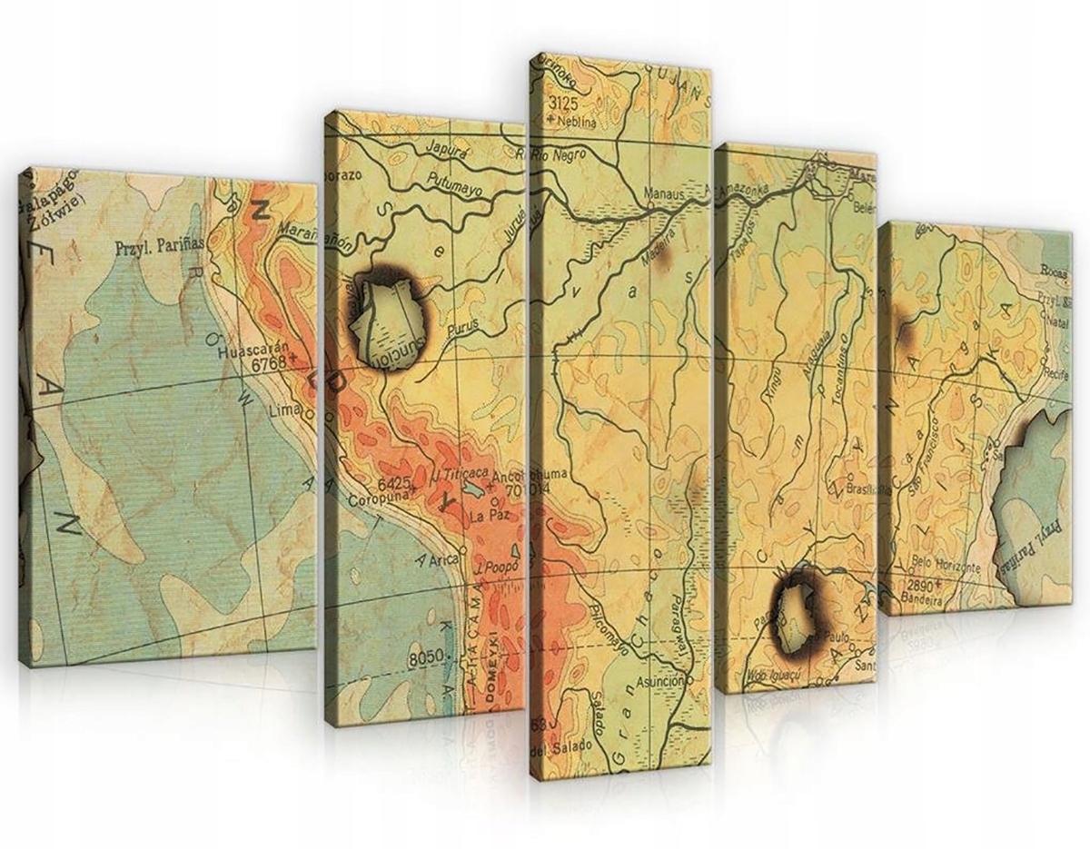 Obraz Na Plátně Canvas 170x100 Mapa Amerika Geografie Věda Škola