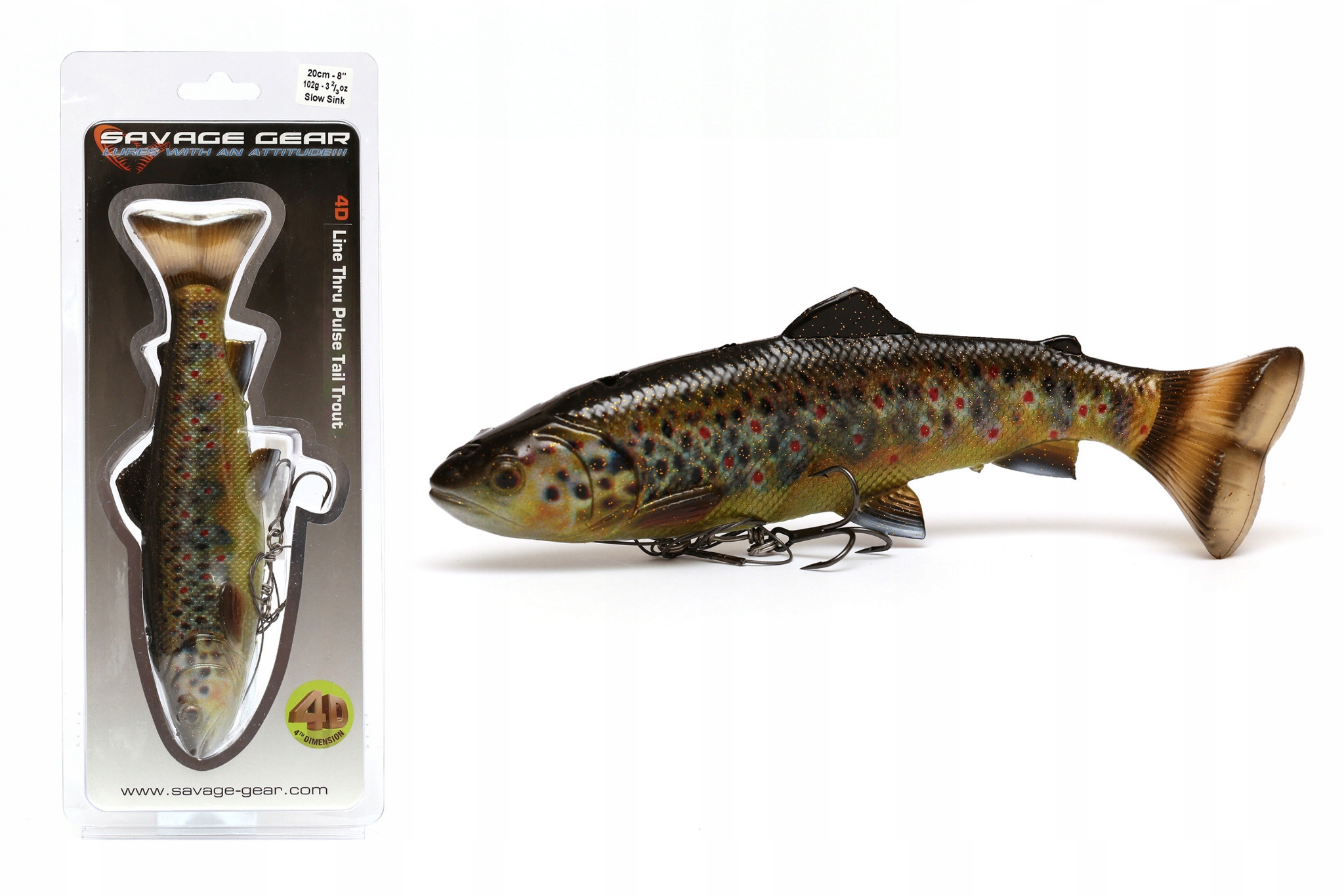 Guma Savage Gear 4D Pulsetail Brown TROUT-16,0 cm