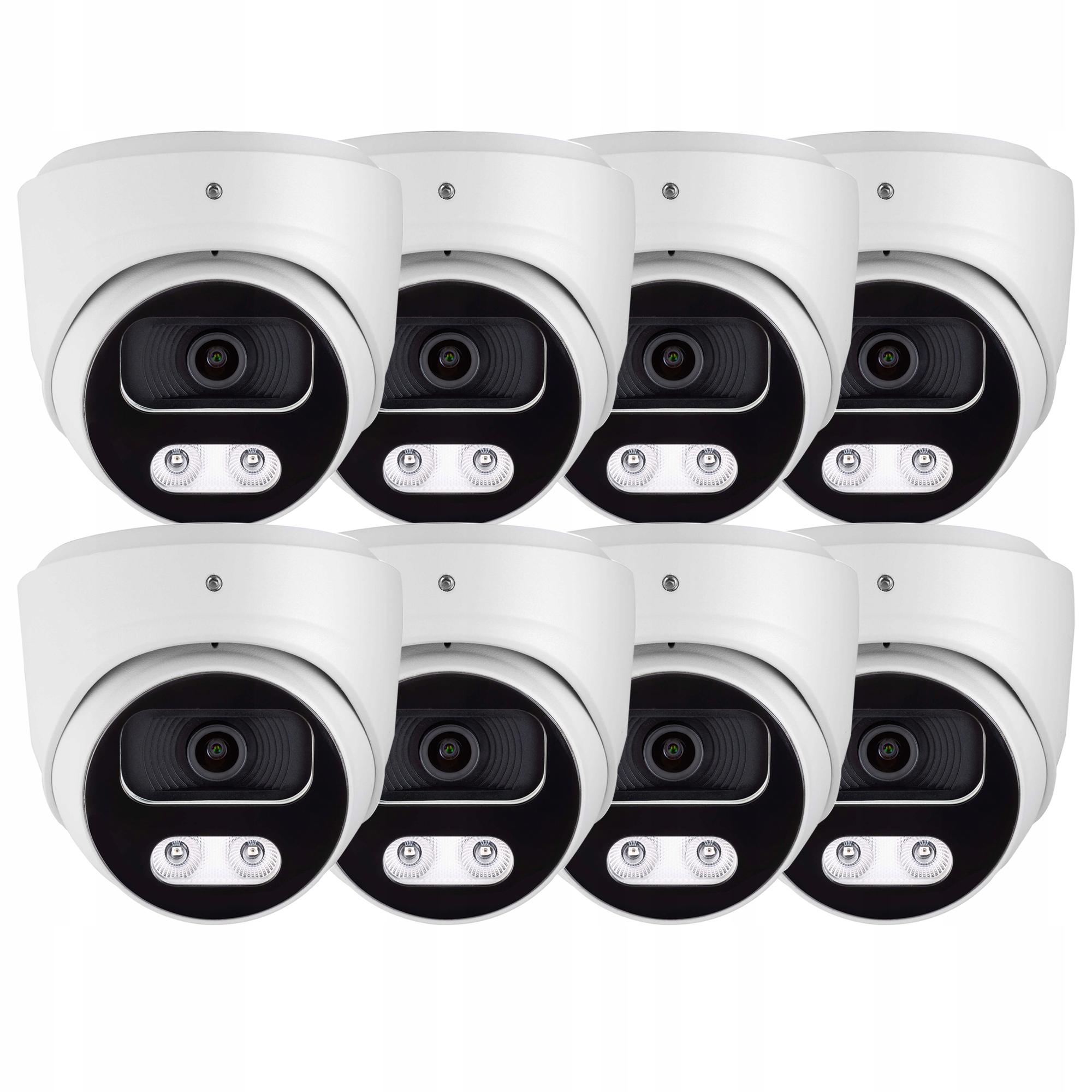 Sada kupolových Ip kamier 8x Keeyo LV-V-IP5M25DF-B-II 5Mpx IR25m Ai Audio