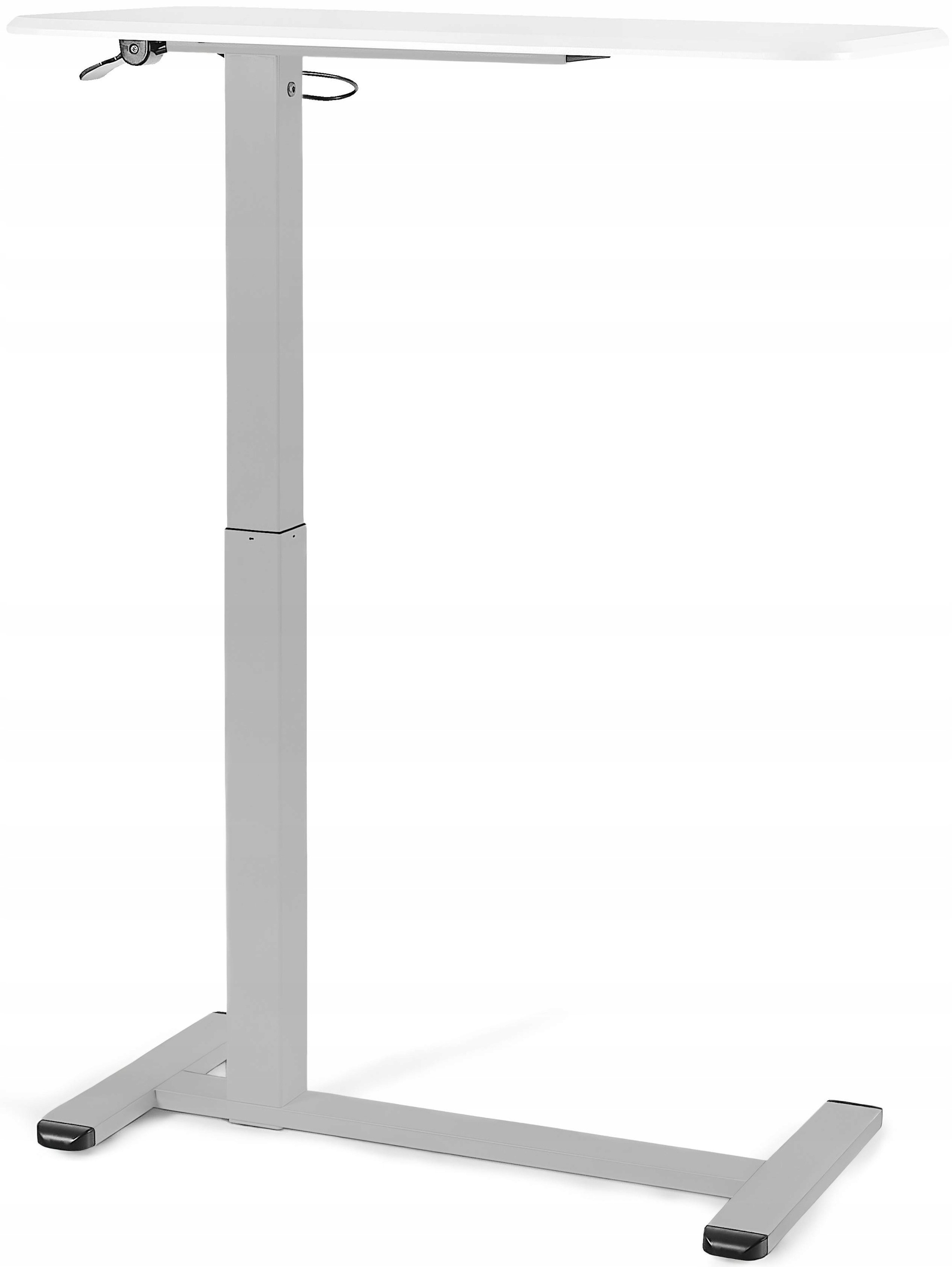 Biurko Prostokątne Laptop Desk – Szare BIAŁy Blat