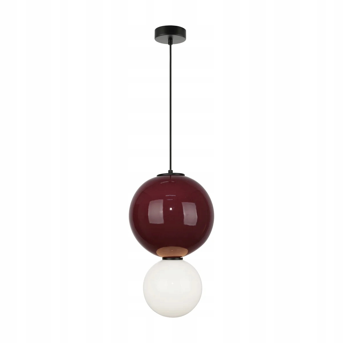 Italux Závěsná lampa Pieve Led 7W Bordově bílá Ø25 cm 2 koule