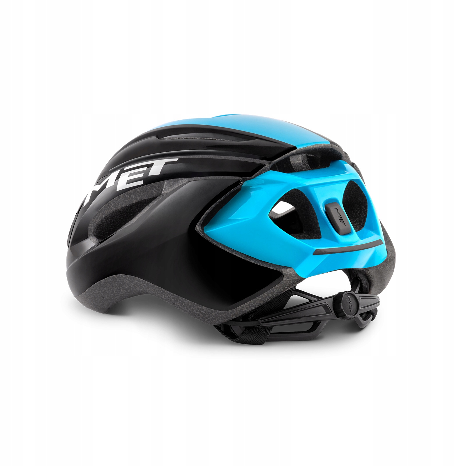 Kask rowerowy MET STRALE niebiesko-czarny połysk L Marka Met