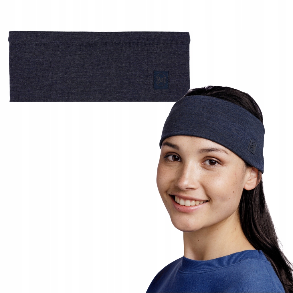 Dámská čelenka z merino vlny wool Buff Wide Headband Solid