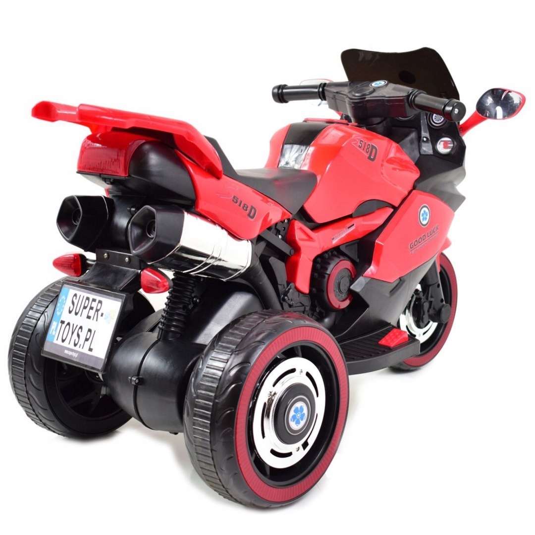 DUŻY MOTOR ŚCIGACZ STRONG 2 EXCLUSIVE, ŚWIECĄCE KO Wiek dziecka 1 m +