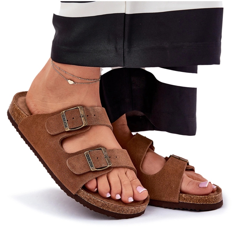 Nazouváky S Přezkami Big Star RR274A394 Hnědé 37