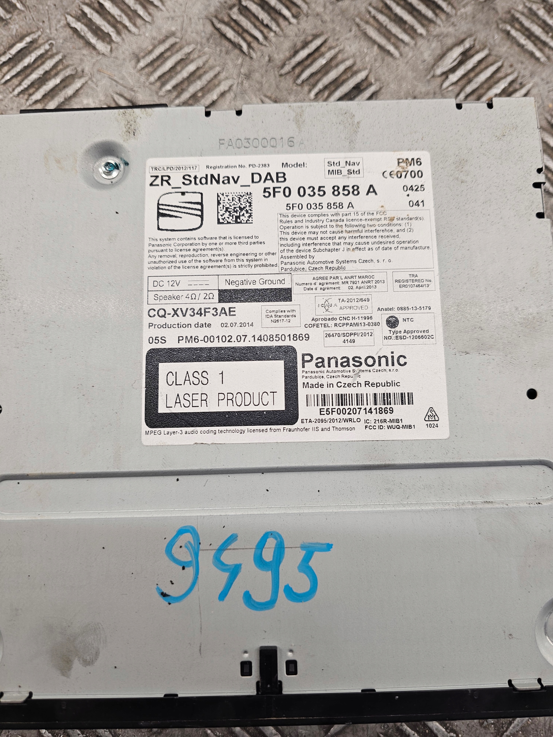 CD player KART SEAT LEON III 5F0035858A