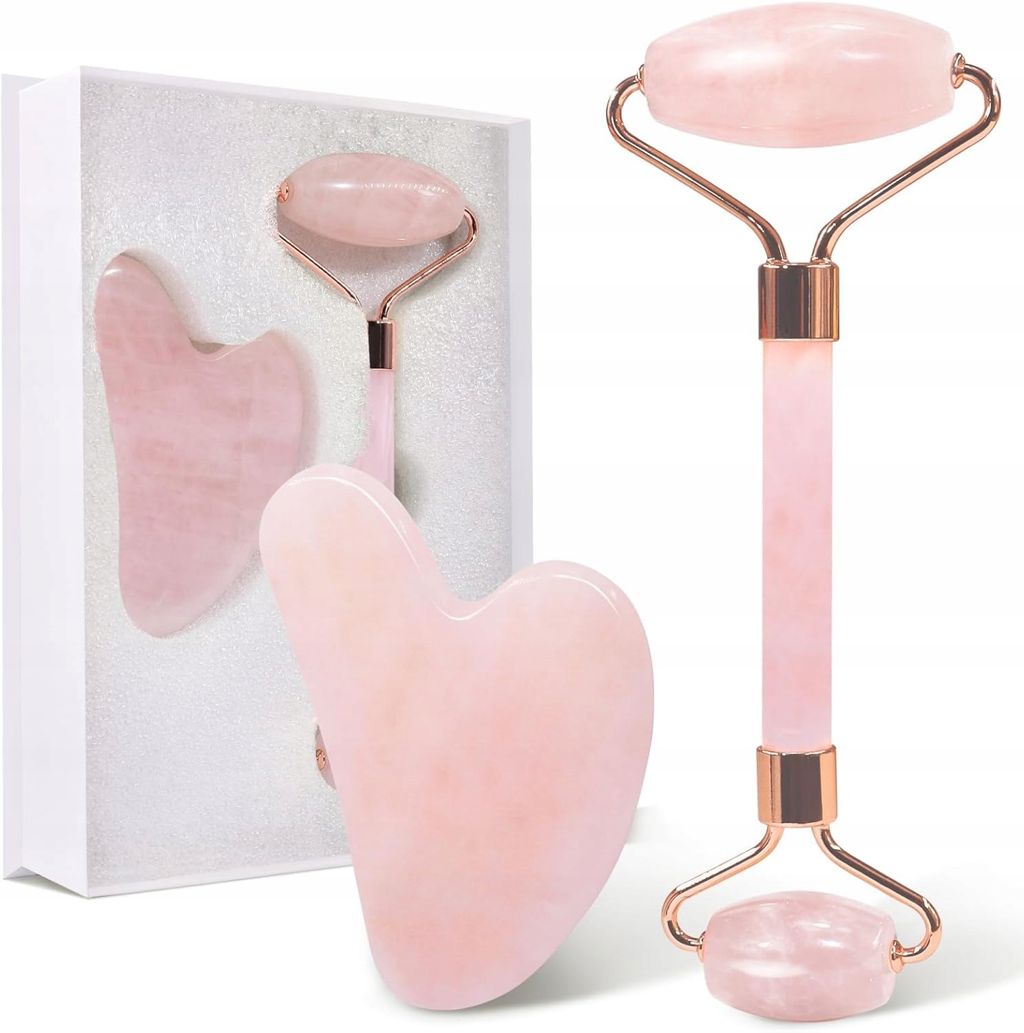 Váleček Z Růžového Křemene Kámen Gua Sha – Růžový