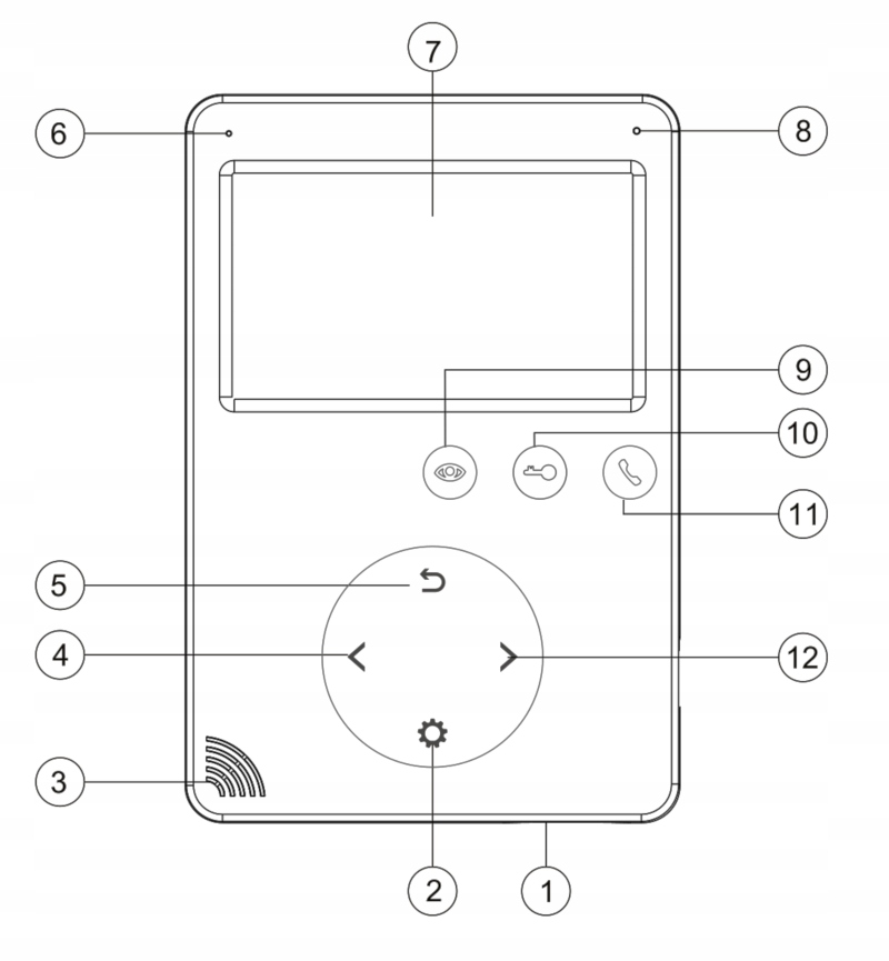 Wideodomofon 1-rodzinny ZAMEL VP-819B 2 monitory Typ domofonu Przewodowy