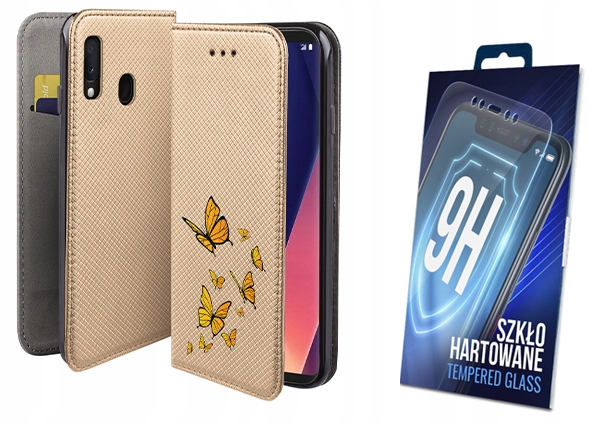 

Etui Magnet Do Samsung Galaxy A20E Motylki Szkło