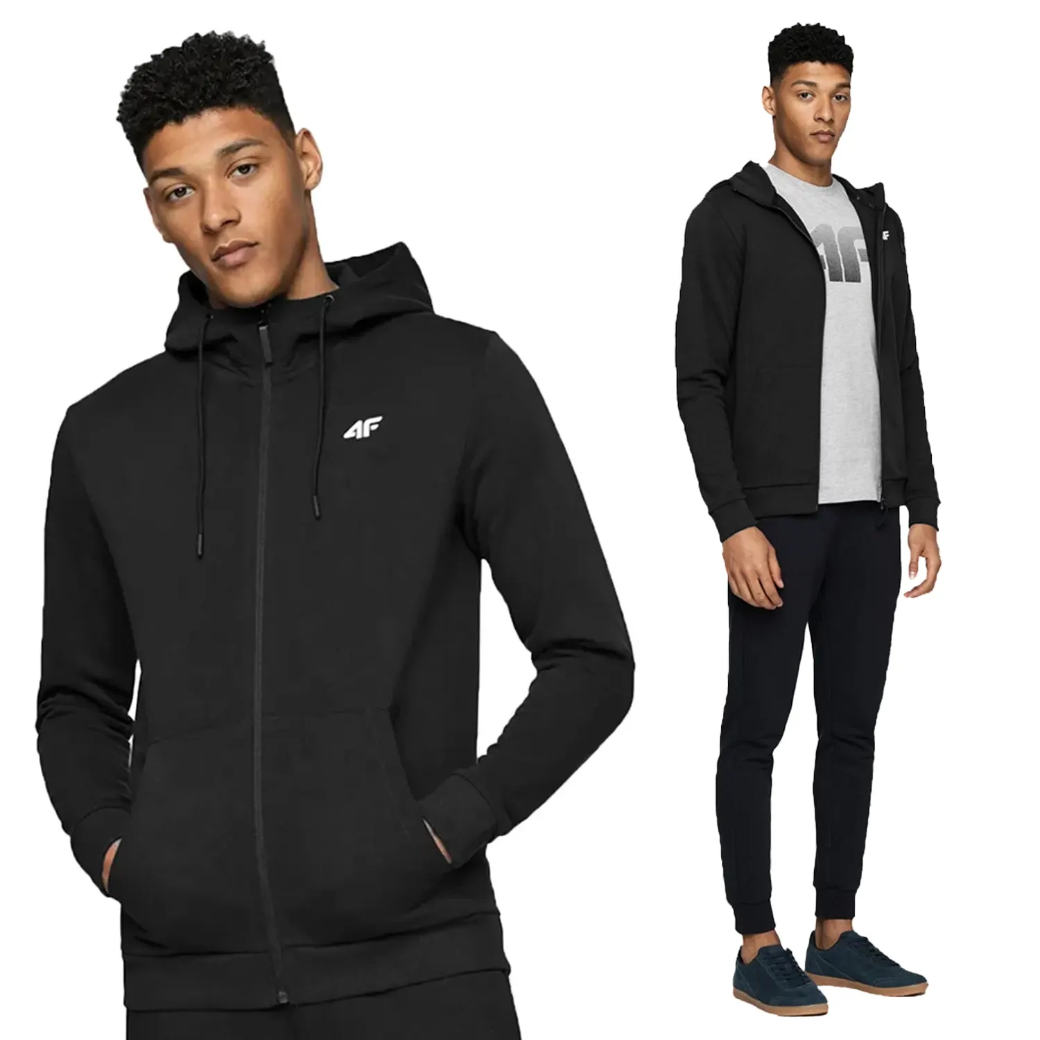 BLUZA MĘSKA 4F ROZPINANA Z KAPTUREM DRESOWA SPORTOWA BAWEŁNA LIMITOWANA Płeć mężczyzna