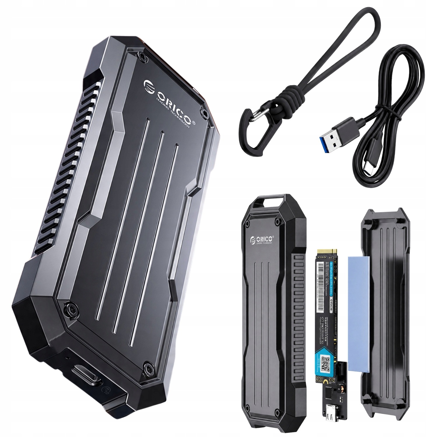 Pouzdro Na Disk Kapsa Na Ssd M.2 NVMe Sata Usb-c 3.2 10 Gb/s Orico
