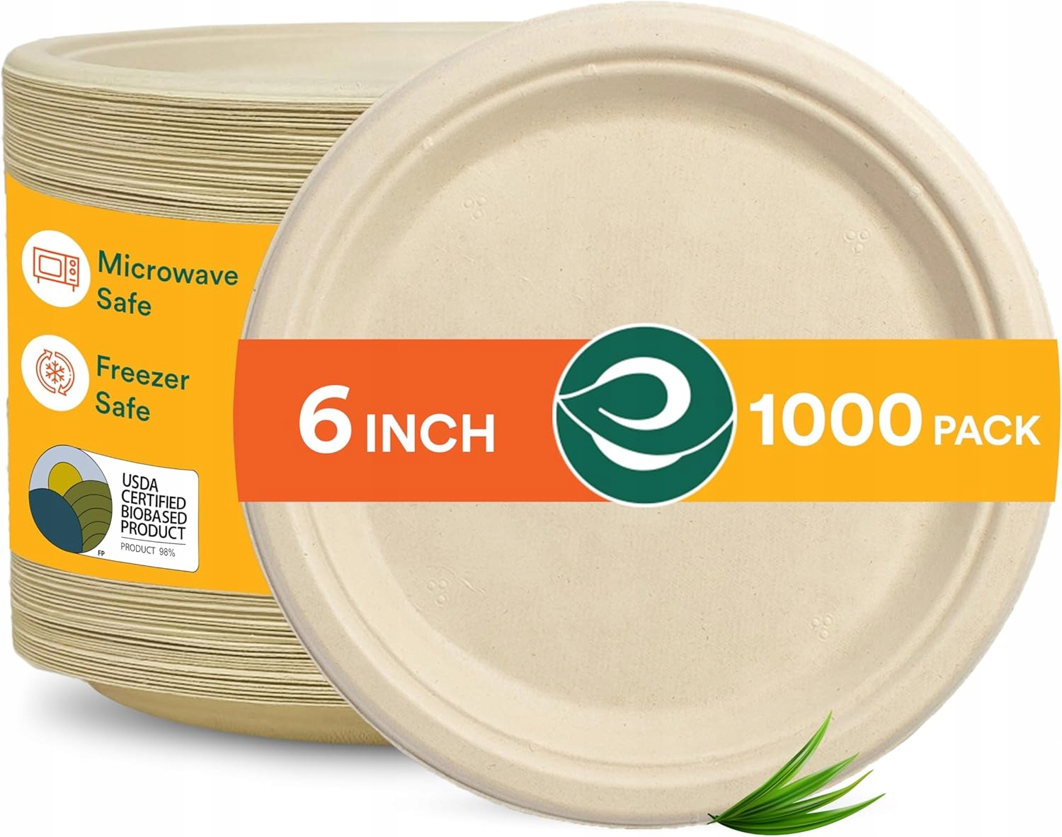 Papierové tanieriky Eco Soul 15 cm biologicky rozložiteľné 1000 ks