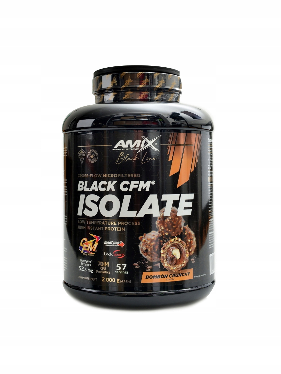 Black line Black Cfm isolate 2000 g bombon crunchy Amix nutrition