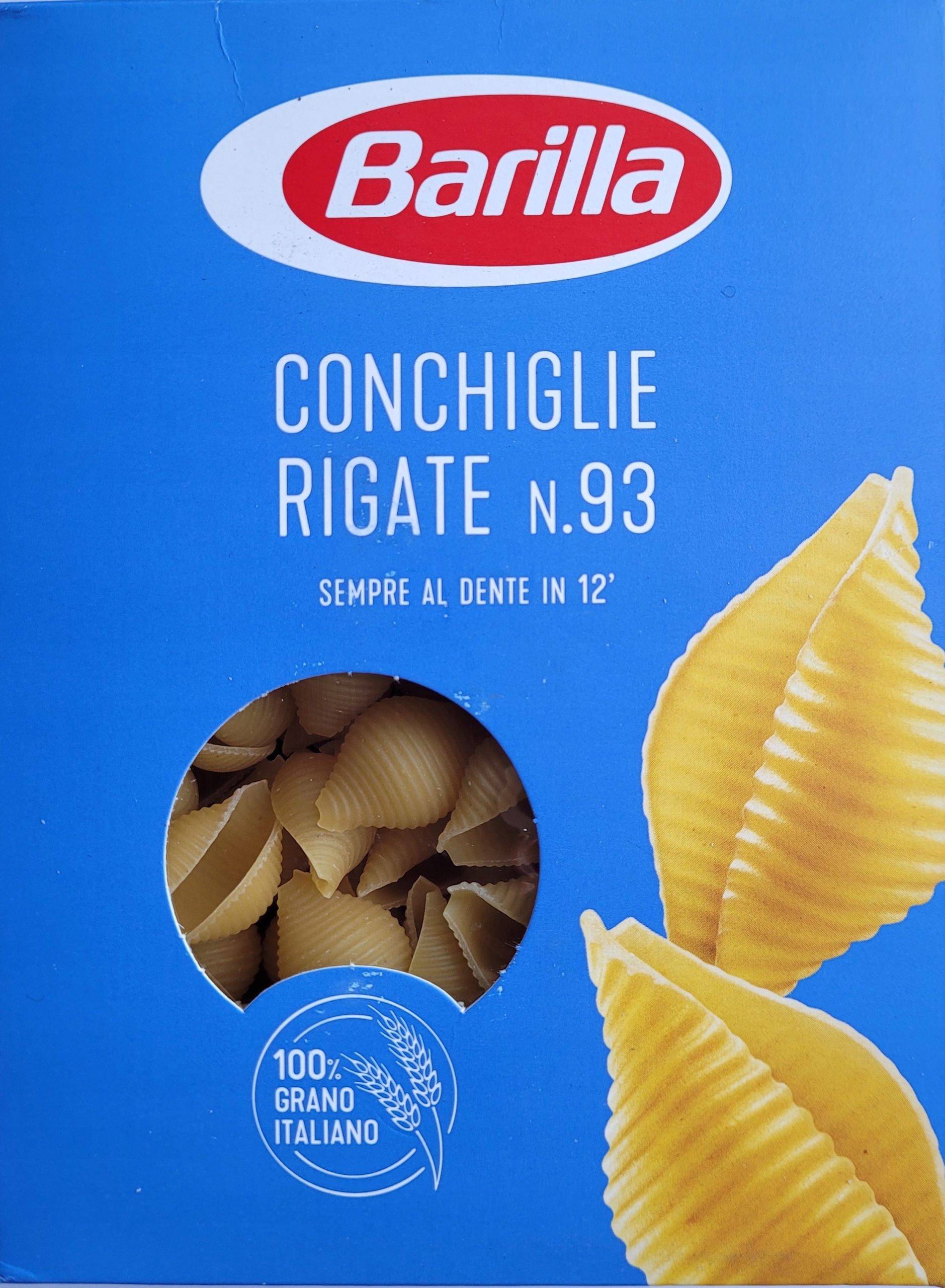 Levně 9X Těstoviny Conchiglie Rigate č. 93 Barilla