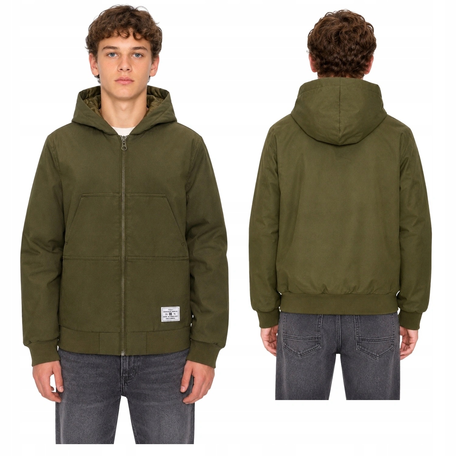 Kurtka DC Shoes młodzieżowa khaki ocieplana kaptur przejściowa r 16 lat XL