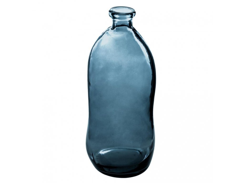 Váza z recyklovaného skla 73 cm Tyrkysová
