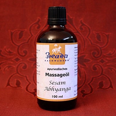 Klasický masážní olej Sesam Abhyanga 100 ml Aashwamedh