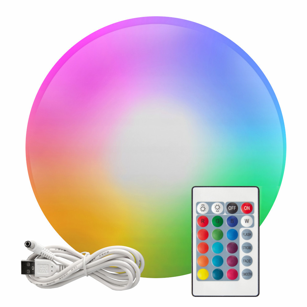 Solární lampa Led Kula Rgb zahradní zapíchnutá 30 cm Usb Senzor Stmívání