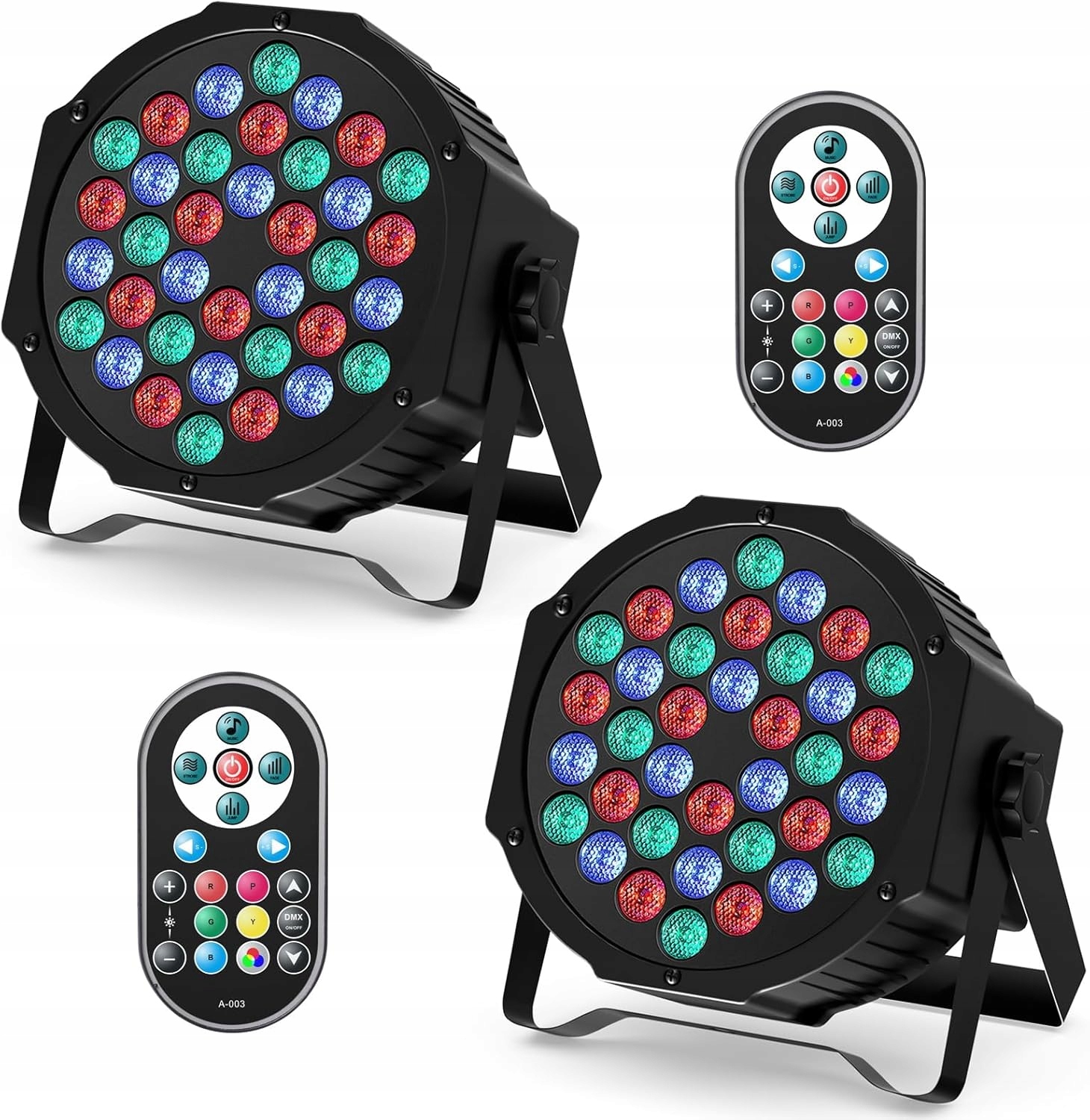 Led reflektor Par Rgb 2 ks DMX dálkové ovládání disco Dj jevištní světlo