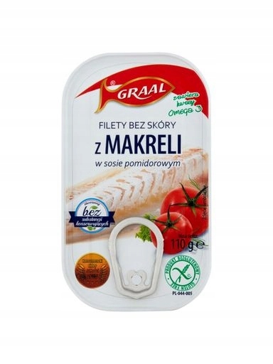 Levně 5 x Graal Filety z makrely bez kůže v rajčatové omáčce 110 g