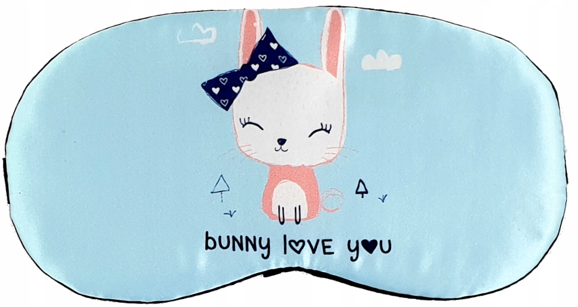 OPASKA NA OCZY DO SPANIA MASKA SATYNA KRÓLICZEK