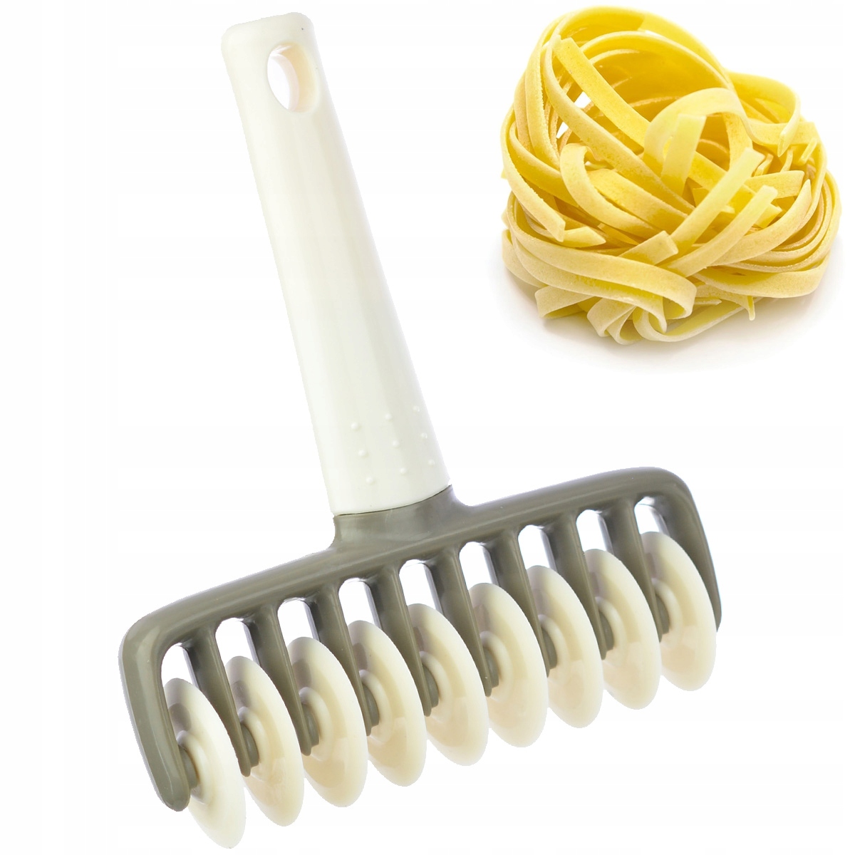 WYKRAWACZ RADEŁKO NÓŻ WAŁEK DO CIASTA MAKARONU 9 PŁASKICH KÓŁEK