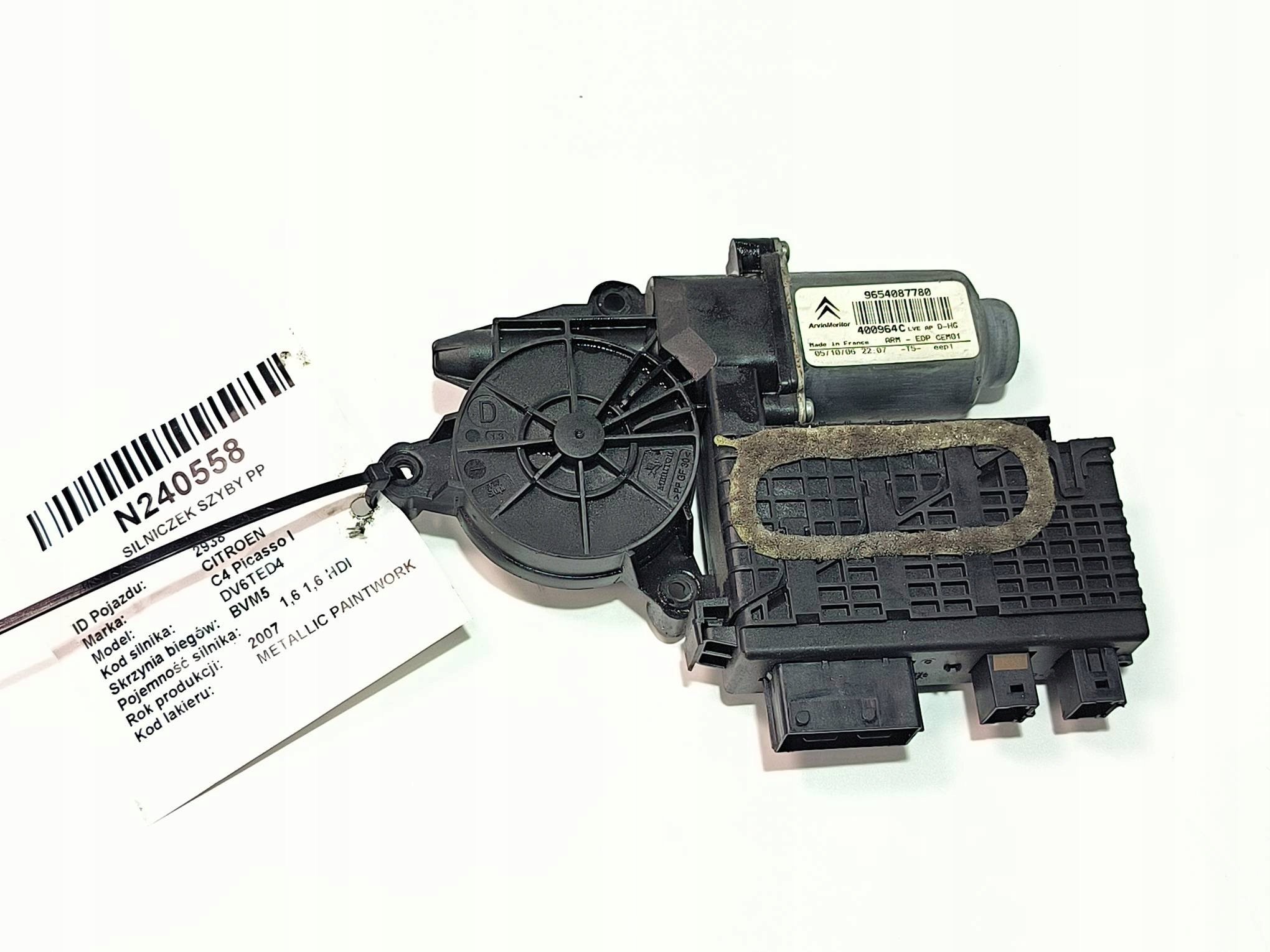 mini motor windows right front 9654087780 CITROEN C4 Picasso and