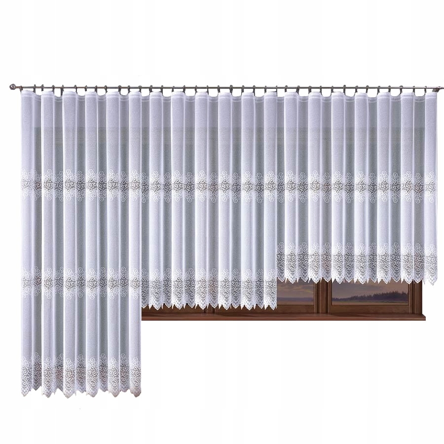 

Firana na metry 200 Firany żakardowe Biała