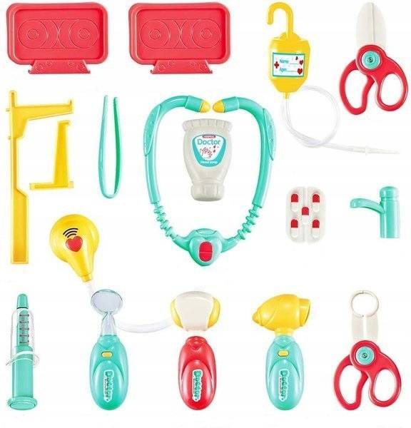 MAŁY LEKARZ DOKTOR W WALIZCE DUŻY ZESTAW ŚWIATŁO DŻWIĘK Płeć chłopcy dziewczynki