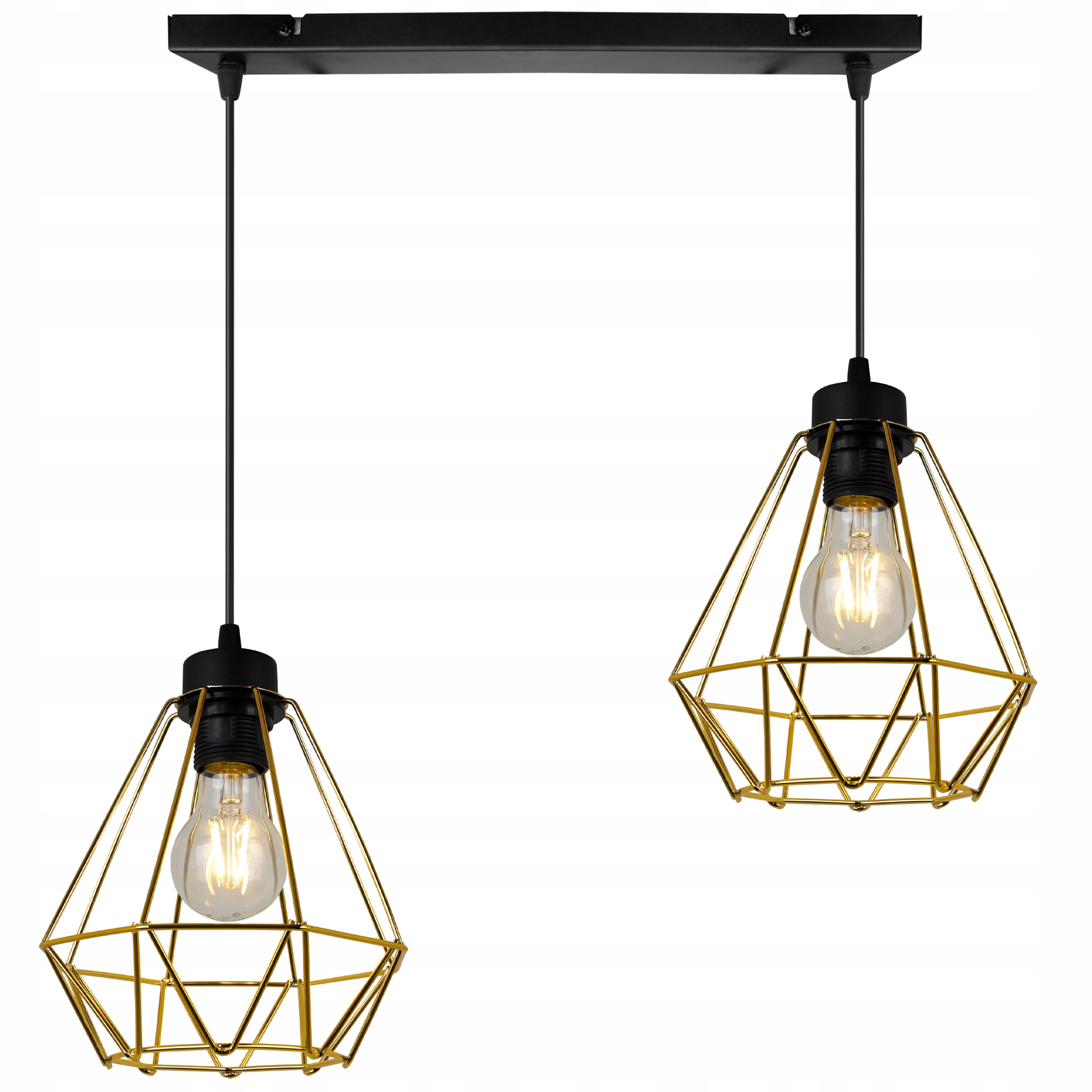 Závěsná Stropní Lampa Lustr Zlatý Glamour Elegantní Loft Nad Stůl Ostrov