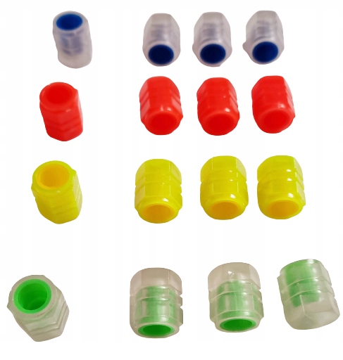 NAKRĘTKI WENTYLE FLUORESCENCYJNE 4 szt MIX COLOR NOWOŚĆ Kod producenta WOŚP_FLUO_MPARTS