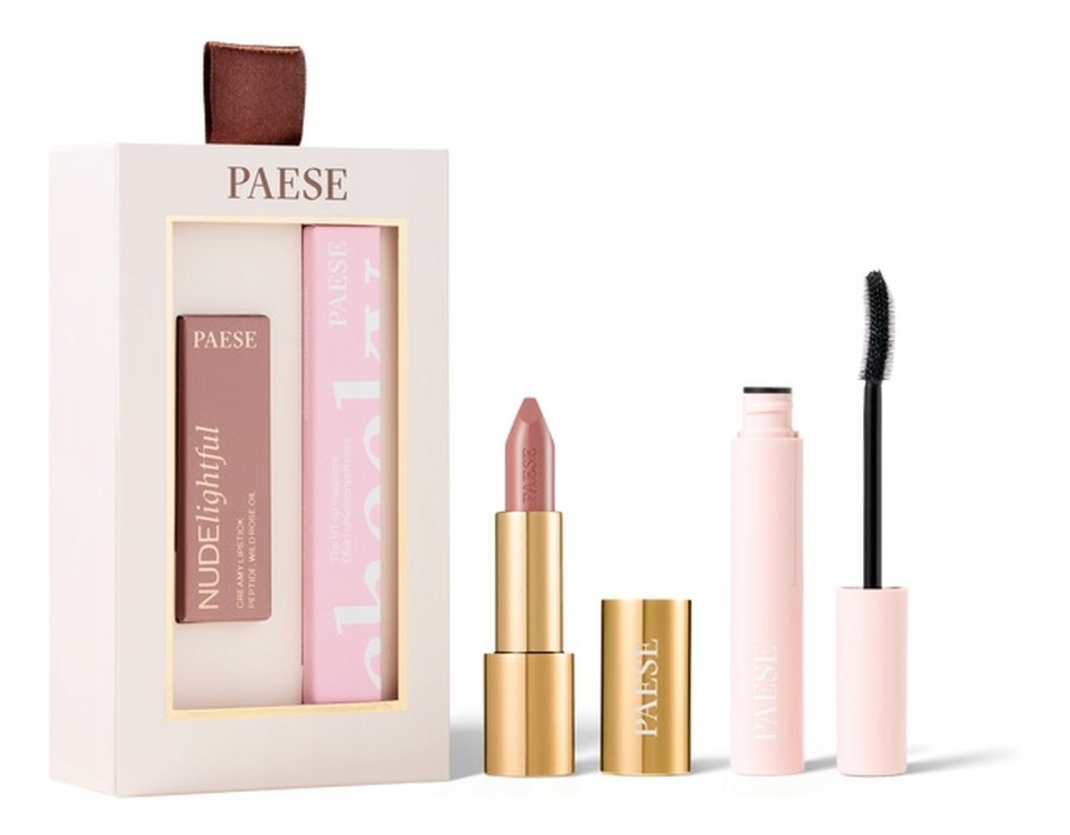 Paese Cheeky Nude Look Sada řasenka 9 ml rtěnka 4.5 g