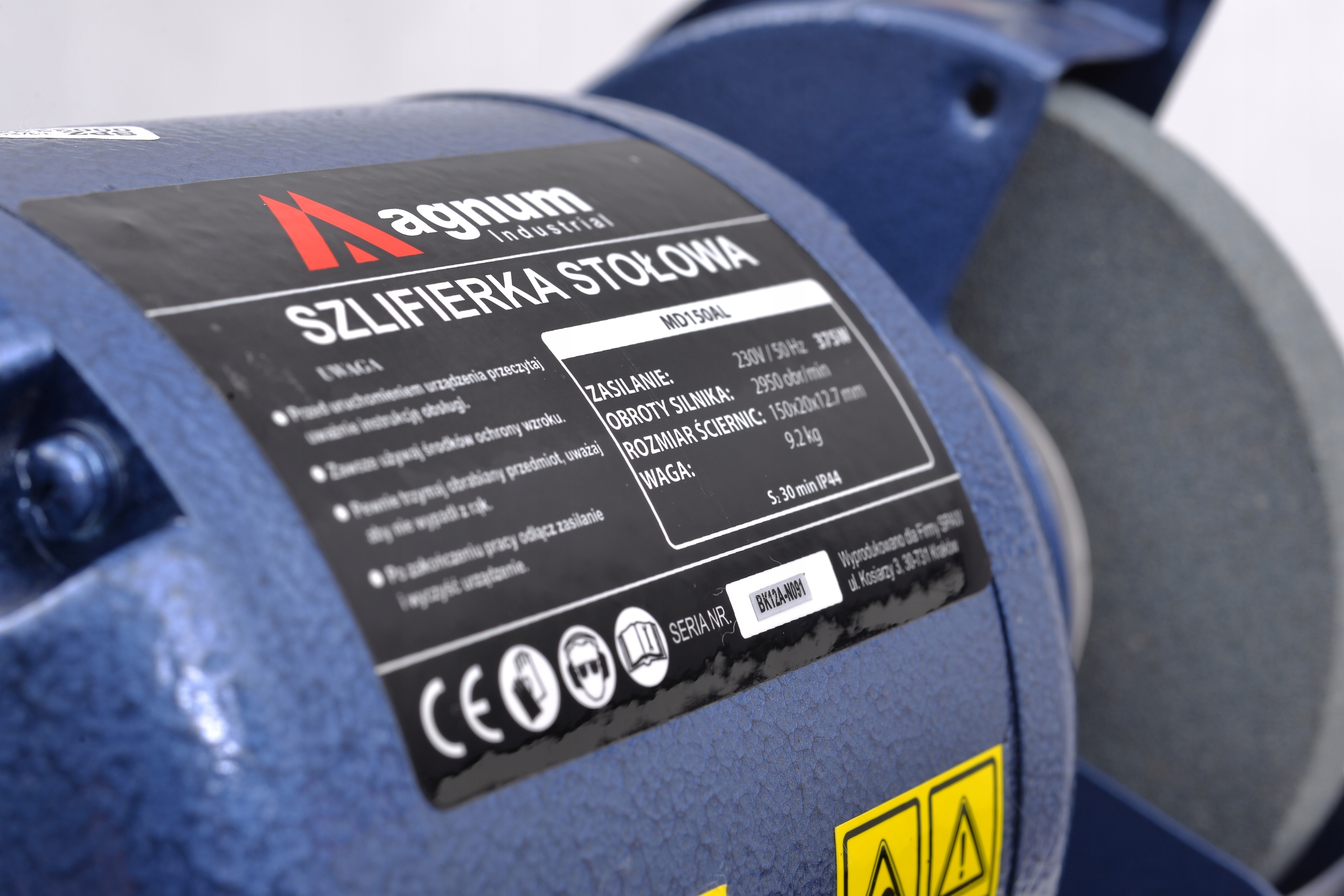 MAGNUM PROFESSIONAL szlifierka stolowa MD 150AL Producent code u w md150al