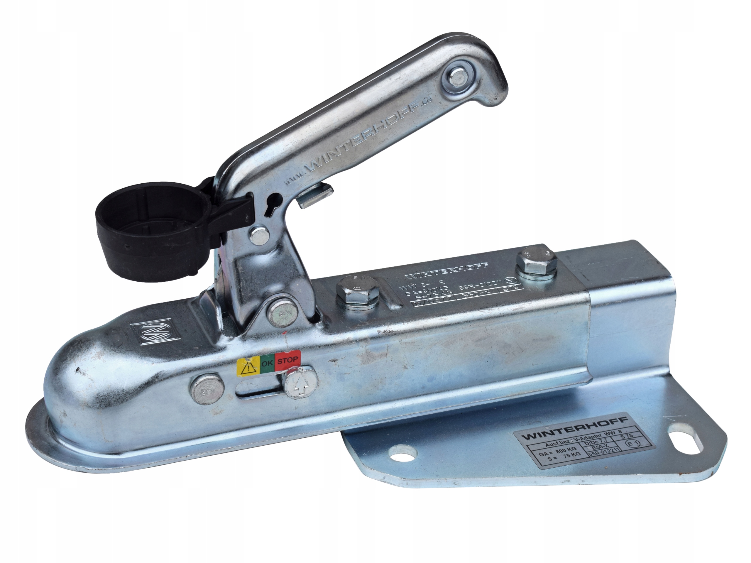 1860752 - Кульова зчіпка WINTERHOFF 800 кг з тяговим кріпленням