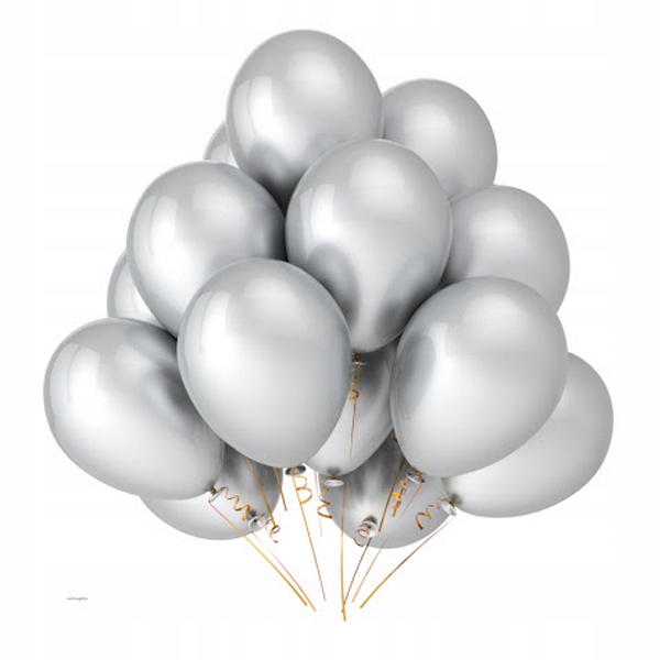 

Duże Balony Srebrne Metaliczne Ślub Wesele 50szt